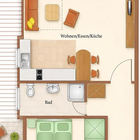 아파트 Haus Duenenglueck Whg 34 Seesicht 쿡스하펜